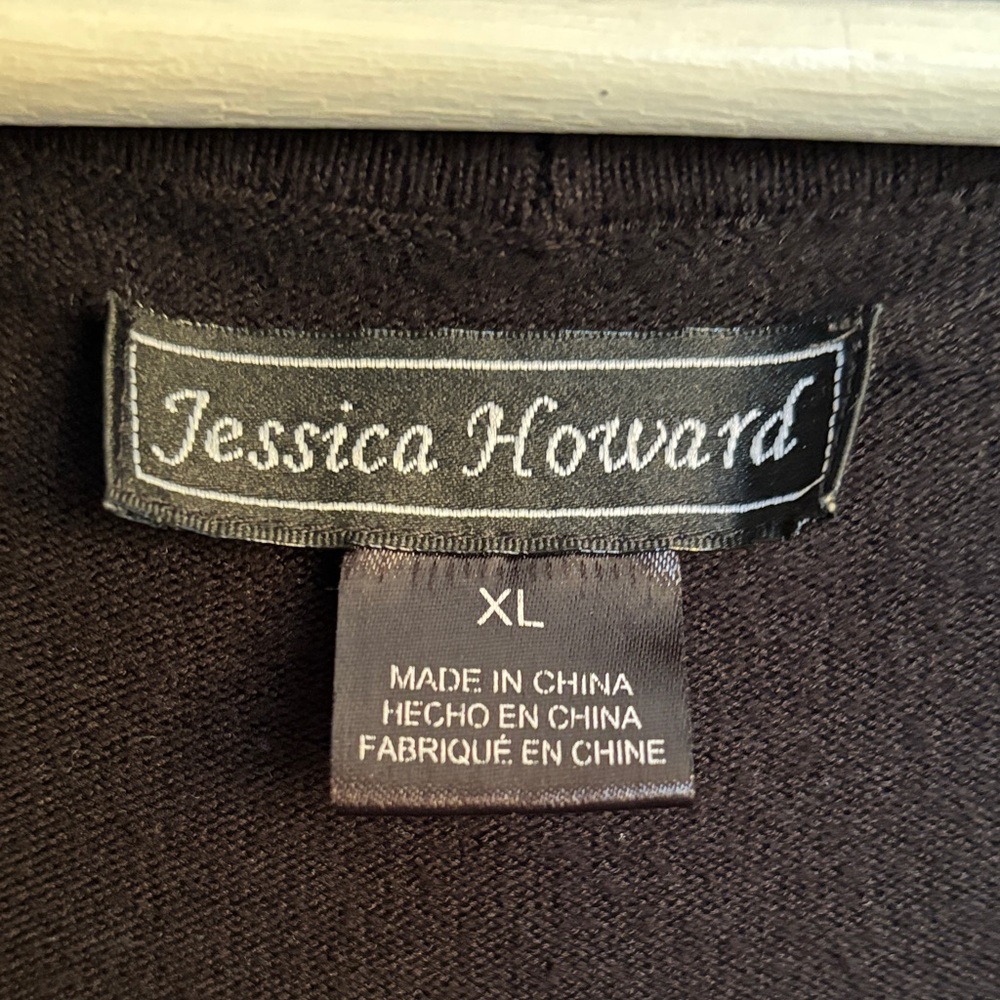 Jessica Howard  Women Sweater Shrug XL Black - Picture 2 of 7